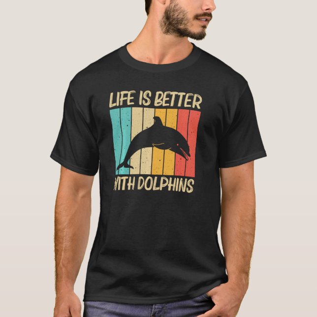 Camiseta Golfinho legal Para Homens Golfinhos Beluga Baleia (Frente)