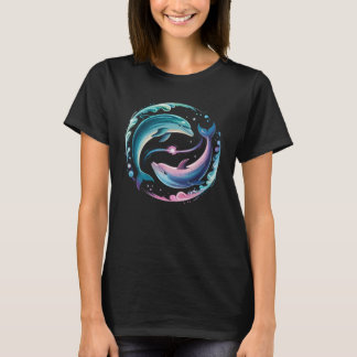Camiseta Golfinho Mar Colorido Oceano Animal Vida Selvagem