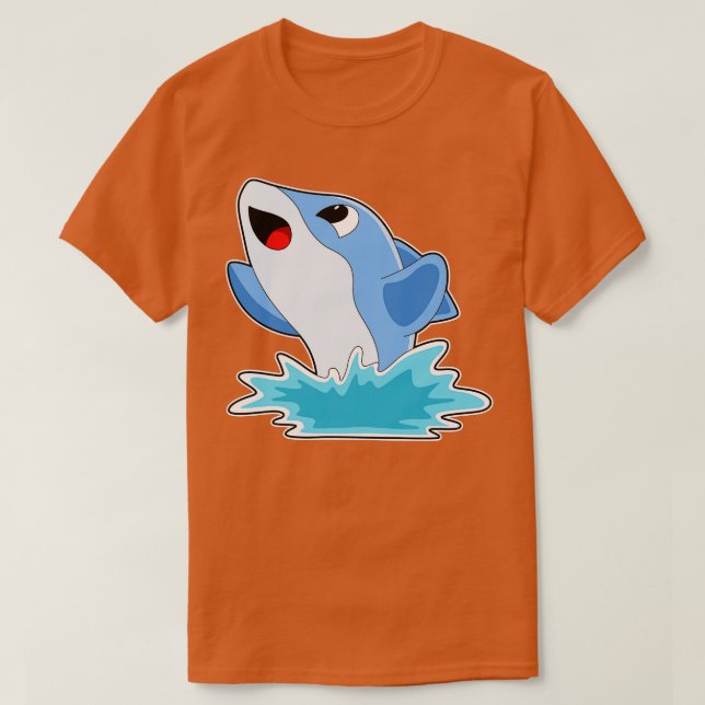 Camiseta Golfinho na Água (Frente do Design)
