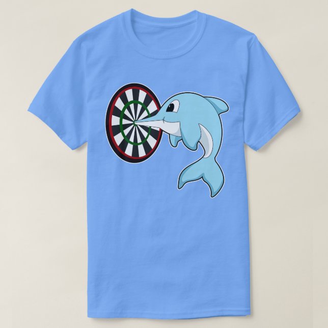 Camiseta Golfinho nas Trevas com Dartboard (Frente do Design)