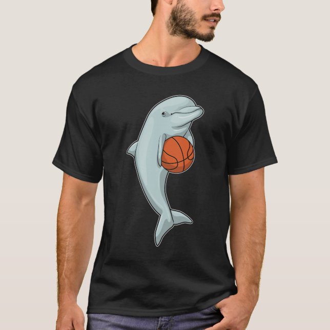 Camiseta Golfinho no Esporte de Basquete (Frente)