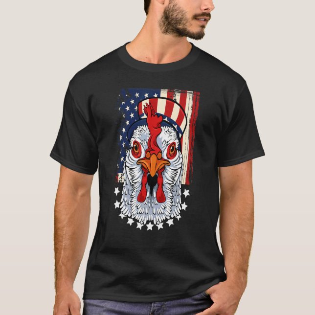 Camiseta Golfinho Patriótico Em 4 De Julho Fl Americano Cut (Frente)