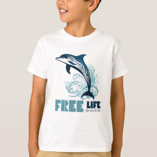 Camiseta Golfinho Tribal da Vida Livre