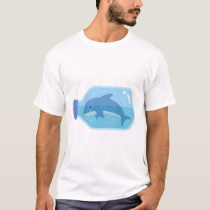 Camiseta Golfinho Triste Preso Em Frasco