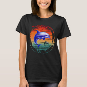 Camiseta Golfinhos Criaturas Marinhas Vintage
