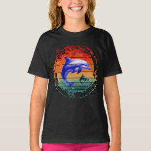 Camiseta Golfinhos Criaturas Marinhas Vintage