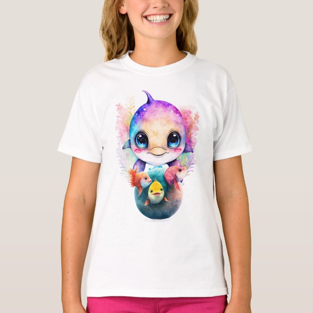 Camiseta Golfinhos e Amigos de Peixes (Frente)
