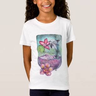 Camiseta Golfinhos e orquídeas