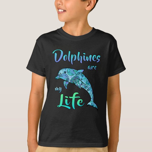 Camiseta Golfinhos Golfinhos Oceanos Peixes Marinhos Engraç (Frente)