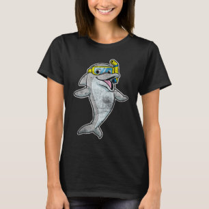 Camiseta Golfinhos Snorkel Sea Animal Wherman Mulheres Ador