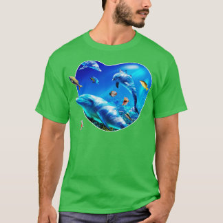 Camiseta Golfinhos submarinos 2