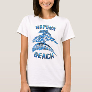 Camiseta Golfinhos Tribais de Vacinação do Havaí em Hapuna