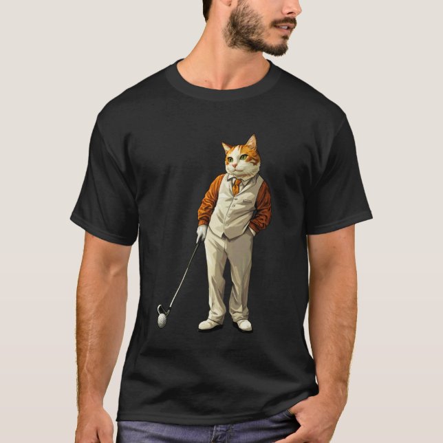Camiseta Golfista Gato (Frente)