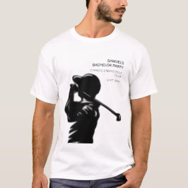 Camiseta Golfista negro Viagem de golfe Despedidão minimali