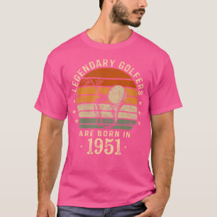 Camiseta Golfistas Legendários São Nasceres Em 1951 73º Ani
