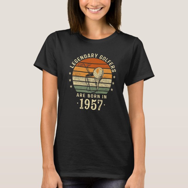 Camiseta Golfistas Legendários São Nasceres Em 1957 65º Ani (Frente)