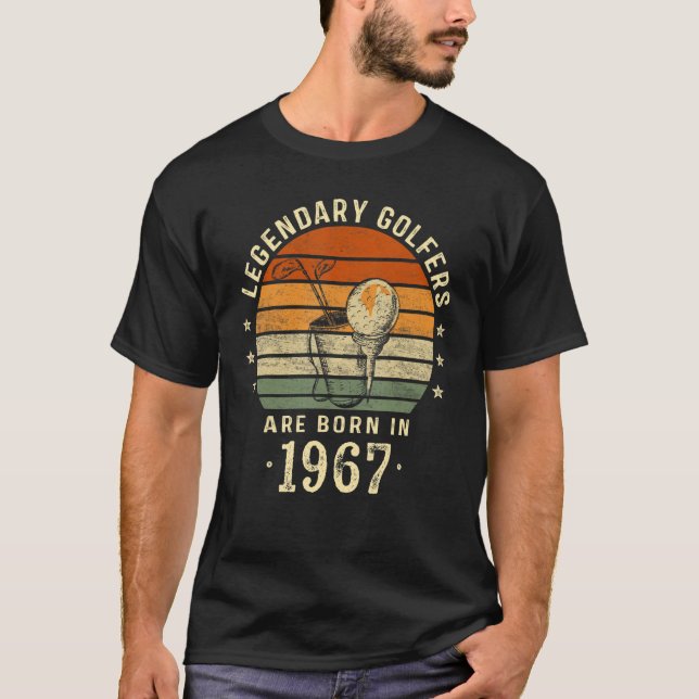 Camiseta Golfistas Legendários São Nasceres Em 1967 55º Ani (Frente)