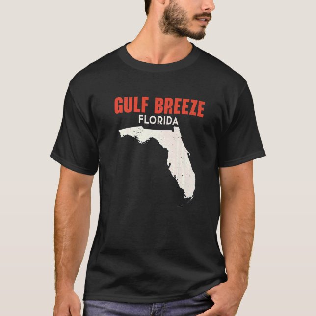 Camiseta Golfo Breeze Flórida Estados Unidos América Viagem (Frente)
