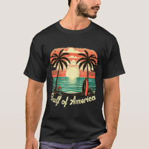Camiseta Golfo Da América Americana Vintage Beach Americas