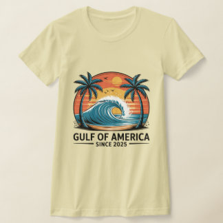 Camiseta Golfo da América Beach Wave Retro Sunset