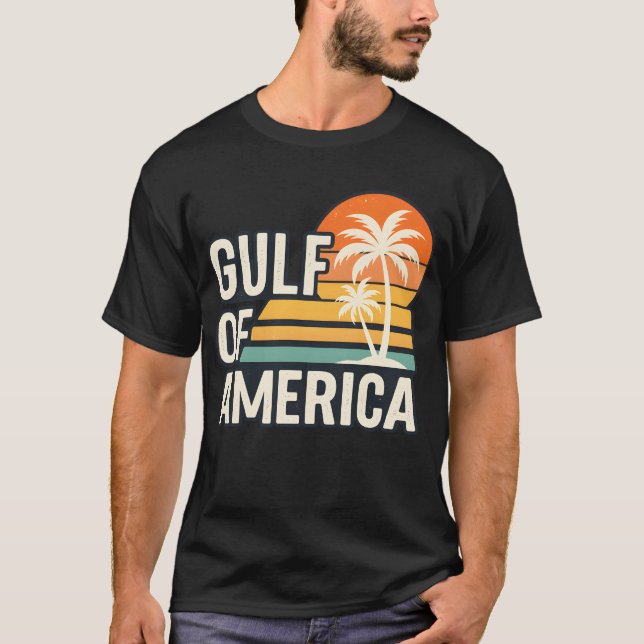 Camiseta Golfo da América Retro Sunset Palm T-Shirt (Frente)
