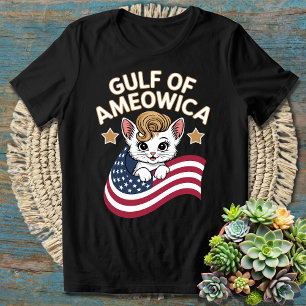 Camiseta Golfo de Ameowica - Trocadilho Patriótico Engraçad
