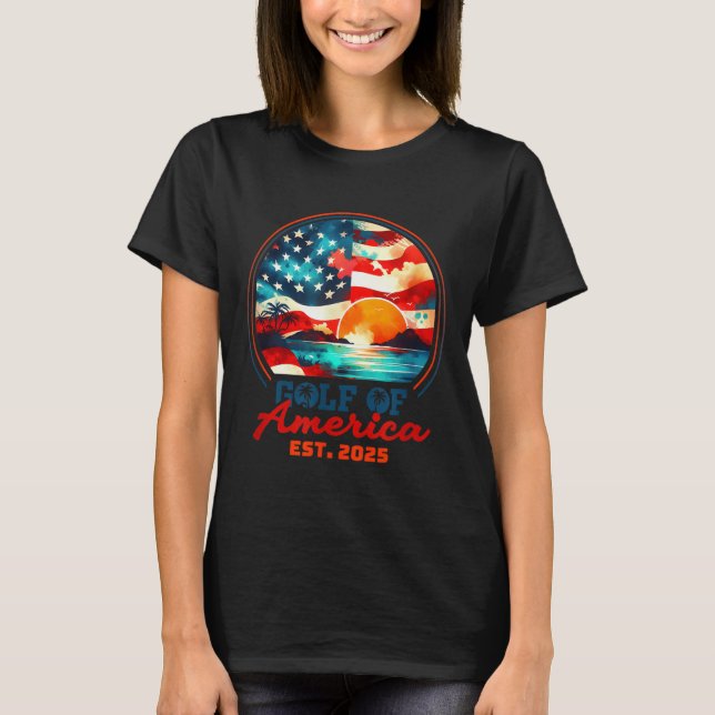 Camiseta Golfo De Bandeira Americana 2025 (Frente)