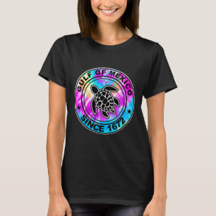 Camiseta Golfo Do México Desde 1672 Tie Dye Sea Turtle Mexi