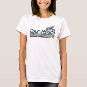 Camiseta Golfo do México Est 1550 Retro Praia Golfo do Méxi