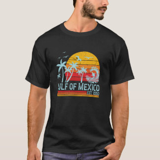 Camiseta Golfo do México Est 1550 Vintage Retro Praia Mascu