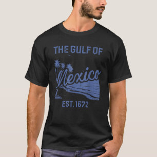 Camiseta Golfo do México Est 1672 Férias de Praia Vintage M