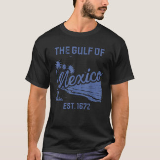 Camiseta Golfo do México Est 1672 Férias de Praia Vintage M