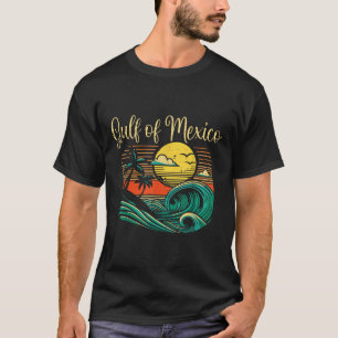 Camiseta Golfo do México Praia Ondas Vintage Surf Tropical