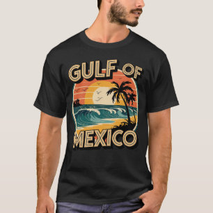 Camiseta Golfo estético das ondas oceânicas do México