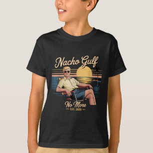 Camiseta Golfo Nacho Não Mais Férias Engraçadas Trump 2025 