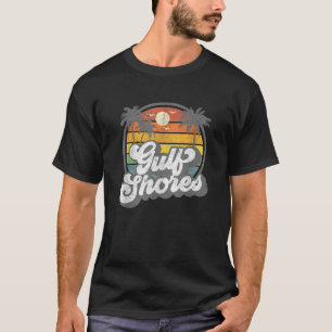 Camiseta Golfo nas margens do Alabama Flm Tree Retro Beach