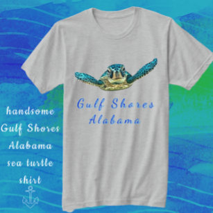 Camiseta Golfo nas margens do Alabama Tartaruga-do-mar