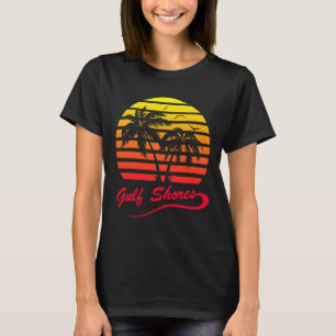 Camiseta Golfo Pérsico Albânia 80s Summer Beach Palm Tree S
