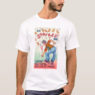 Camiseta Golpeia-me, boliche do homem dos desenhos animados