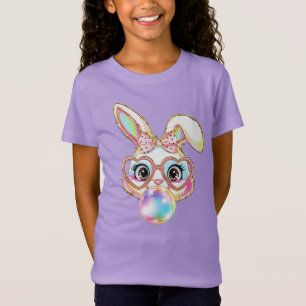 Camiseta Goma-Bolha de Pop de Arte de Coelho de Páscoa