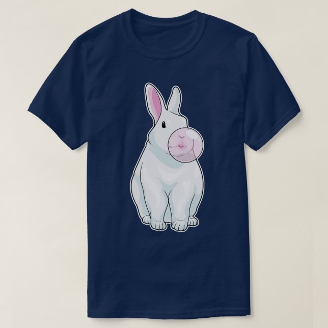 Camiseta Goma de mascar do coelho (Frente do Design)