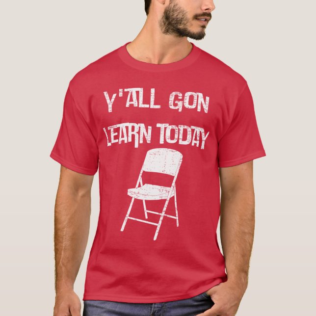 Camiseta Gon Learn Today River pontoon viral boat brawl mem (Frente)