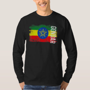 Camiseta Gondar Etiópia Bandeira Para Homens Etíopes Crianç