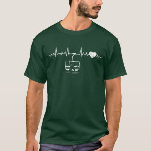 Camiseta Gôndola de Snowboard Esportes de Inverno Snowboard