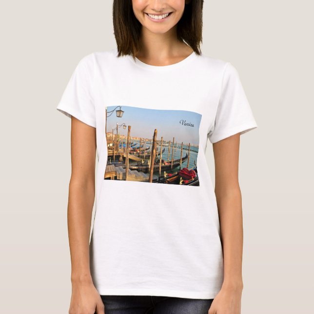 Camiseta Gondolas, Veneza, Itália, Fotografia, T-shirt (Frente)
