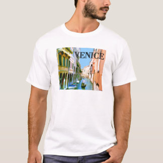 Camiseta Gondolier no canal em Veneza