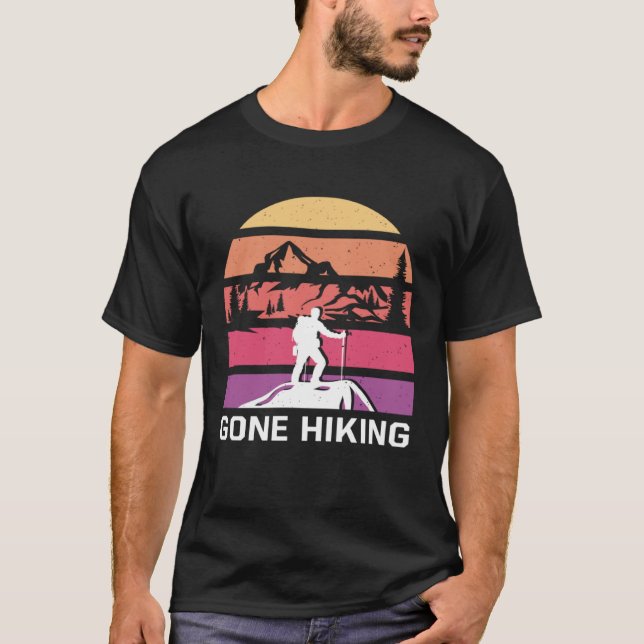 Camiseta Gone Hiking Mountain Hiker Summit Trail Couple Goa (Frente)