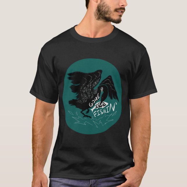 Camiseta Gone ICE Fishin' (Circle) (Frente)