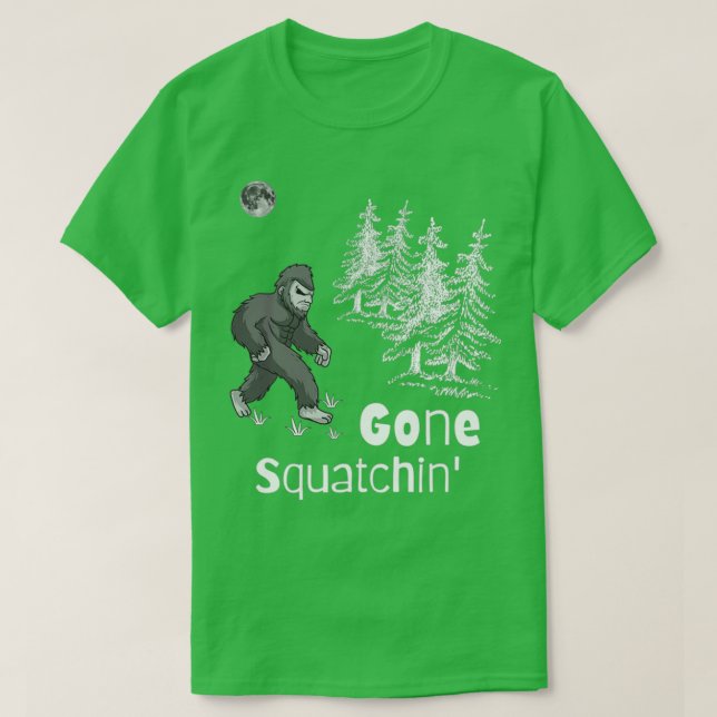 Camiseta Gone Squatchin Bigfoot (Frente do Design)