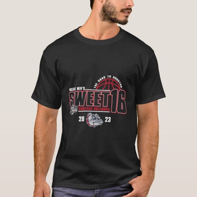 Camiseta Gonzaga Bulldog Sweet 16 2023 March Madness Baske (Frente)